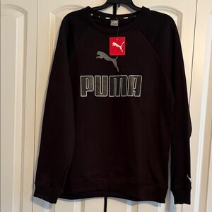 PUMA Men's Black Crewneck Sweater